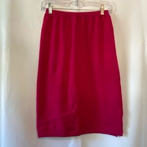 Shirin Women's Super Soft 100% Scottish Cashmere Fuchsia Pull On Pencil Skirt SM